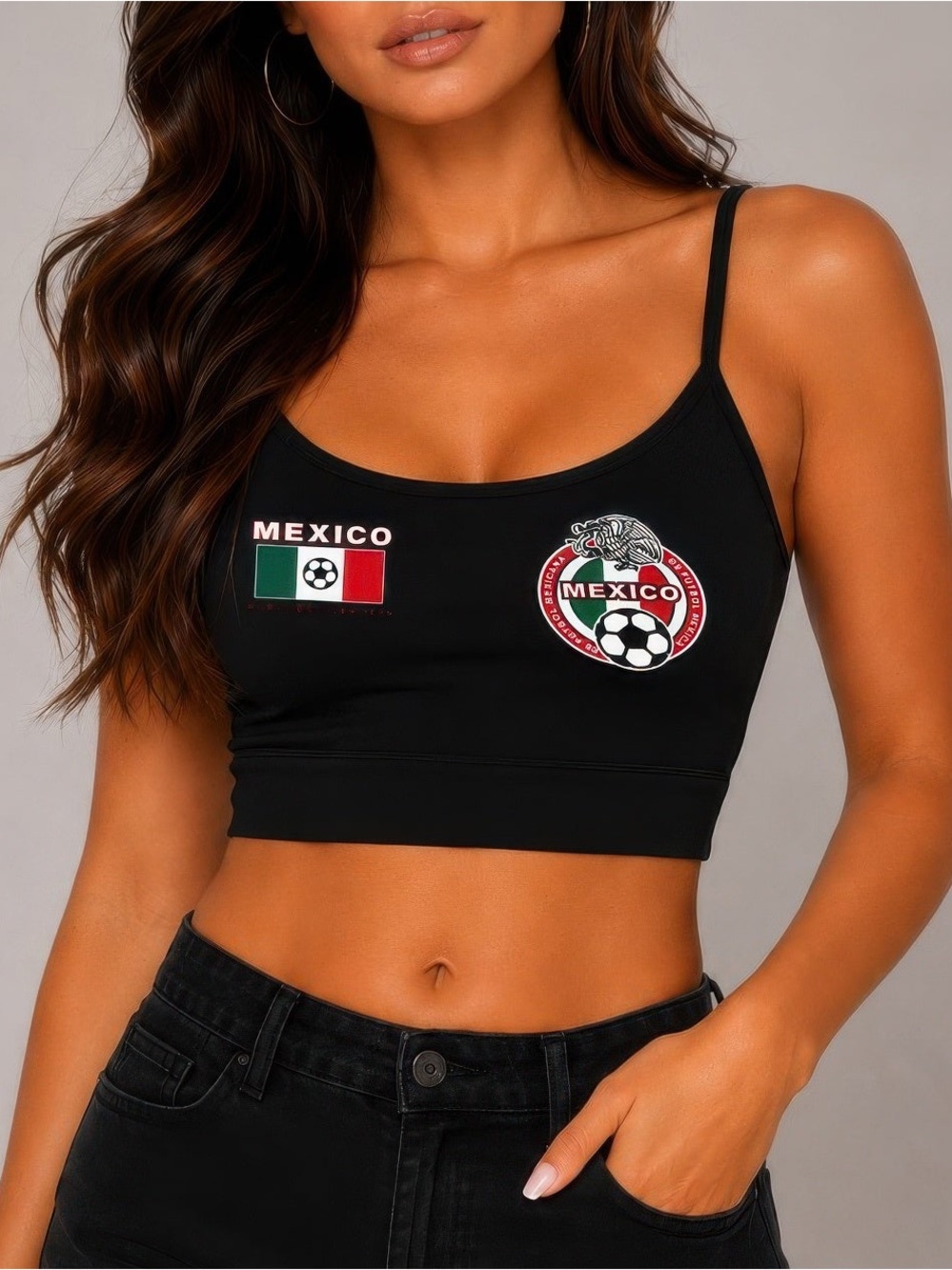 Mexico Round Neck W/removable Bra Cup Twisted Back Detail